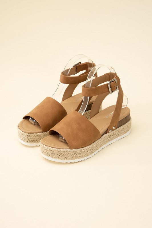 ESPADRILLE ANKLE STRAP SANDALS BY SODA - Corinne's Boutique