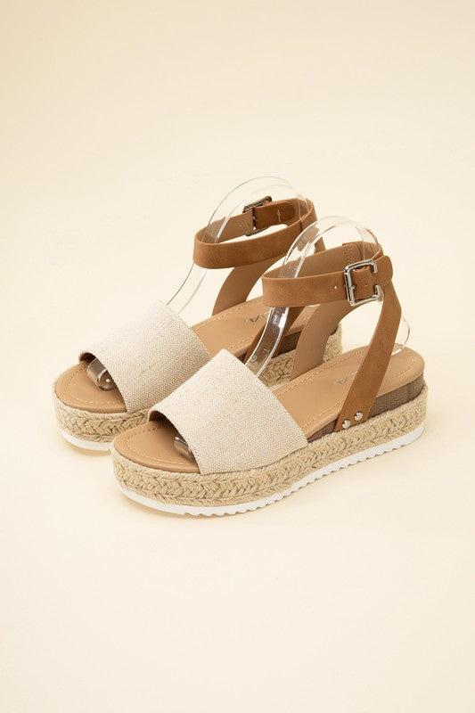 ESPADRILLE ANKLE STRAP SANDALS BY SODA - Corinne's Boutique