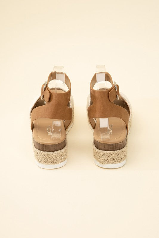 ESPADRILLE ANKLE STRAP SANDALS BY SODA - Corinne's Boutique