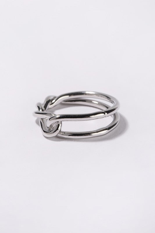 Twisted Ring - silver - Corinne's Boutique