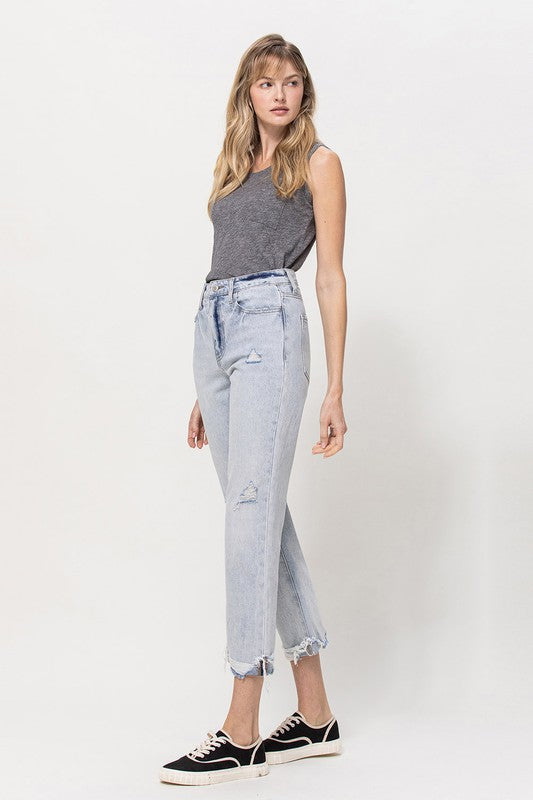 SUPER HIGH RELAXED CUFFED STRAIGHT JEAN BY FLYING MONKEY JEANS - Corinne's Boutique