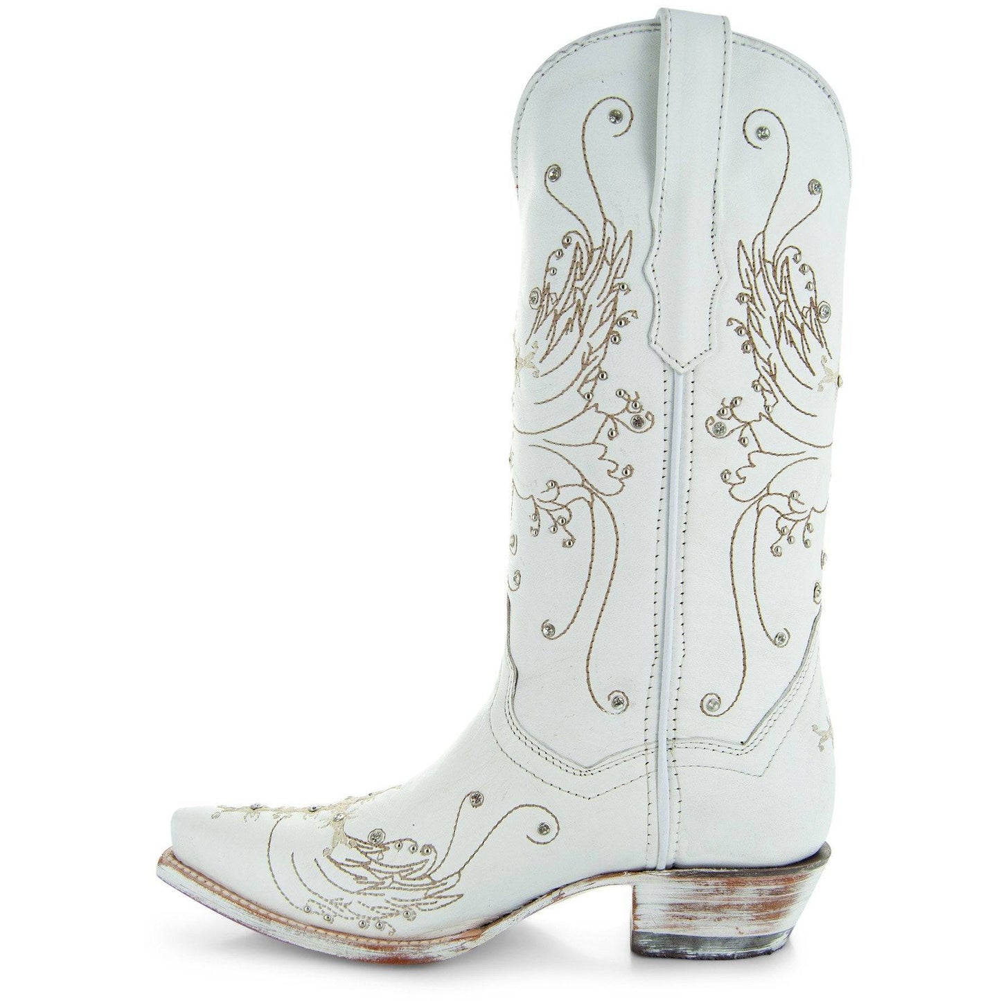 White Rhinestone Cowgirl Boots (Wedding Cowgirl Boots) - Corinne's Boutique