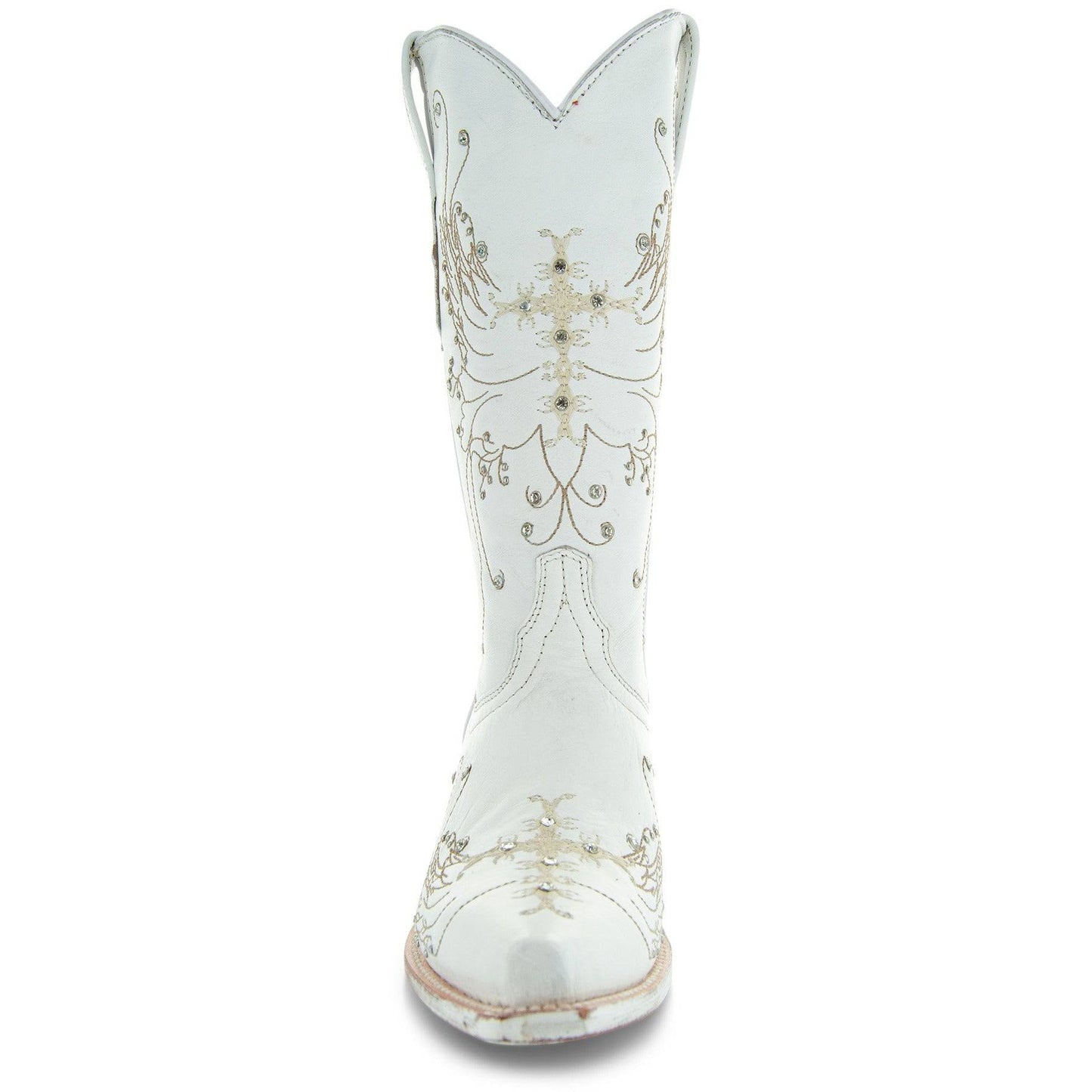 White Rhinestone Cowgirl Boots (Wedding Cowgirl Boots) - Corinne's Boutique