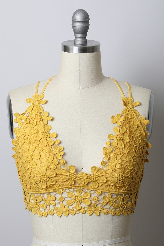 Crochet Lace Daisy Bralette