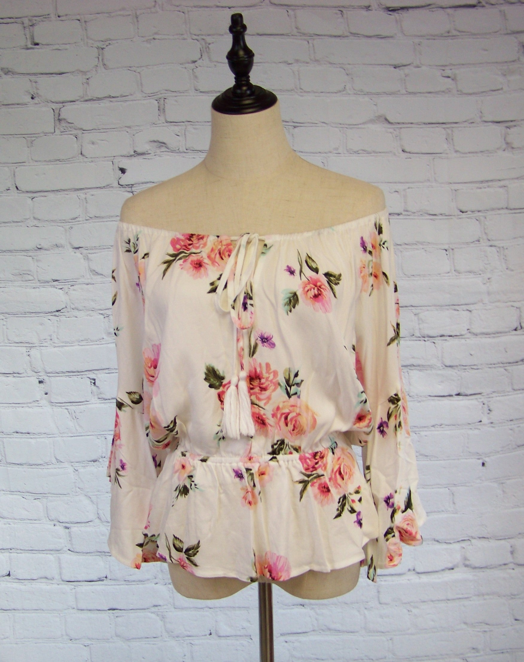 Floral Off The Shoulder Top - Corinne's Boutique