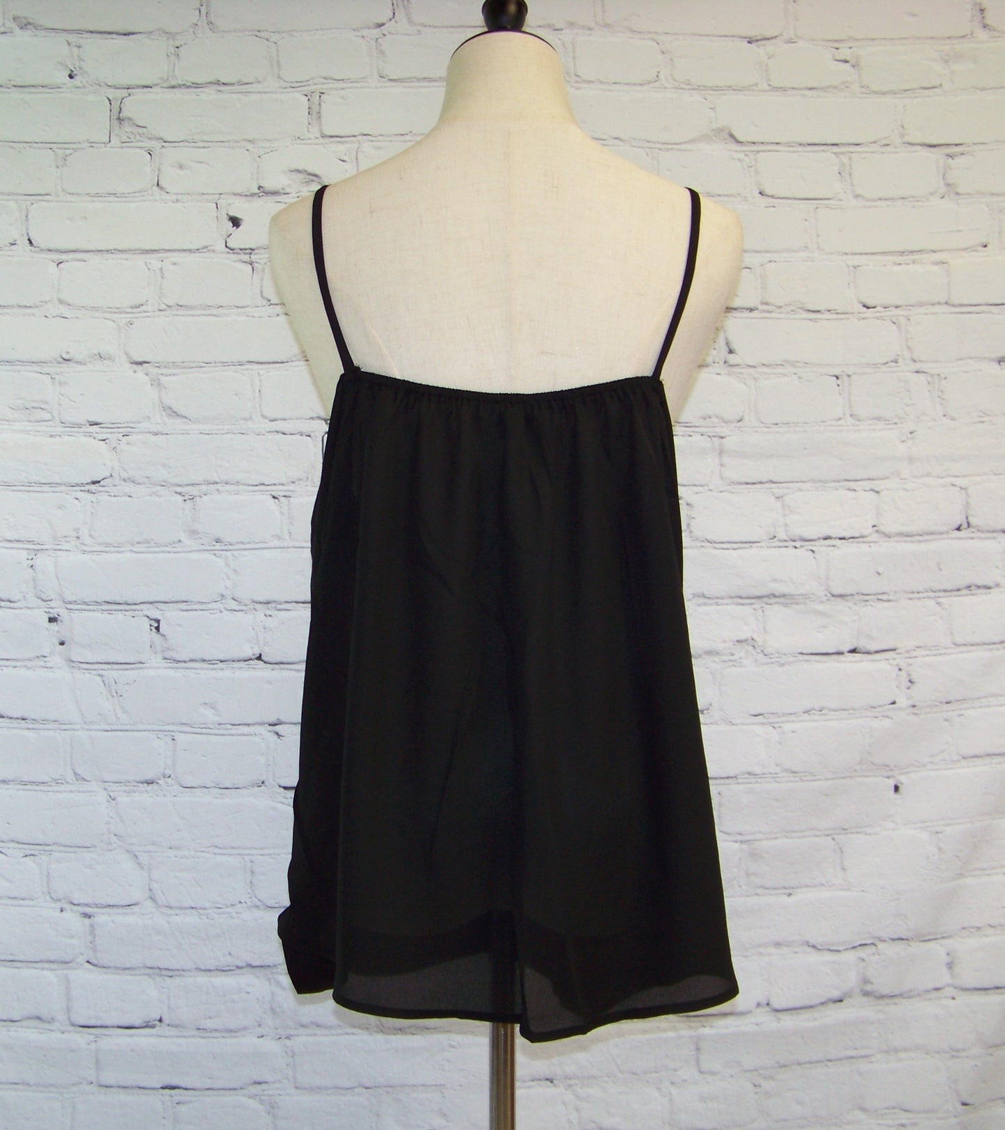 Black Caged Strap Tank Top - Corinne's Boutique