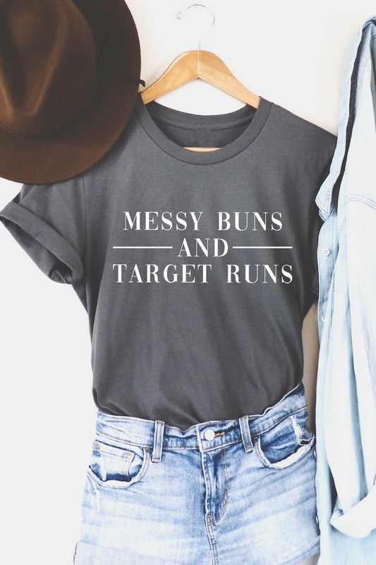 Messy Buns And Target Runs Tee - Corinne's Boutique