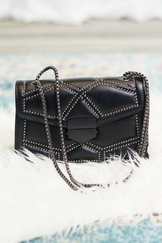 Black Studded Purse - Corinne's Boutique