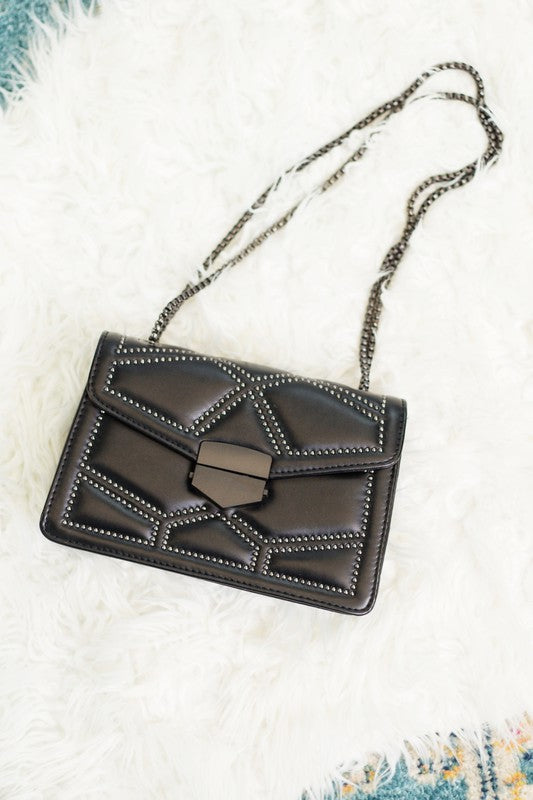 Black Studded Purse - Corinne's Boutique