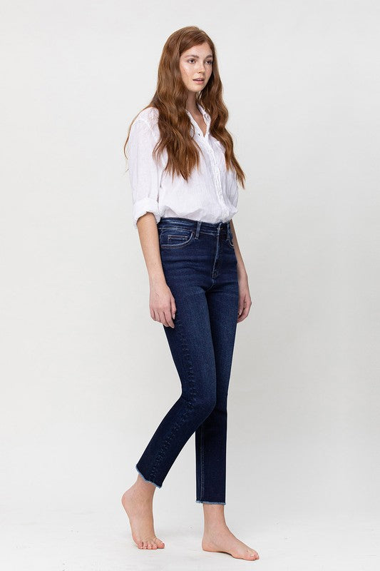 SUPER HIGH RISE STRETCH SLIM STRAIGHT VERVET BY FLYING MONKEY JEANS - Corinne's Boutique