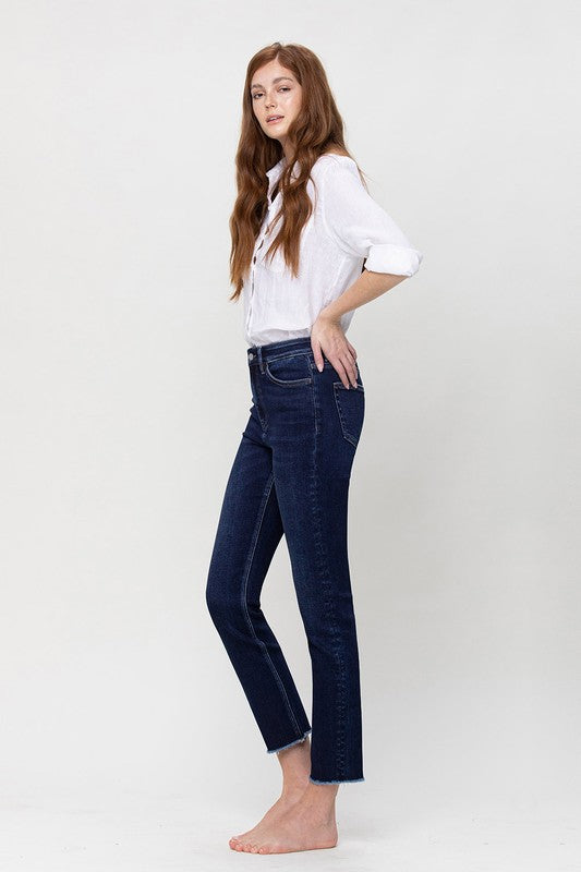 SUPER HIGH RISE STRETCH SLIM STRAIGHT VERVET BY FLYING MONKEY JEANS - Corinne's Boutique