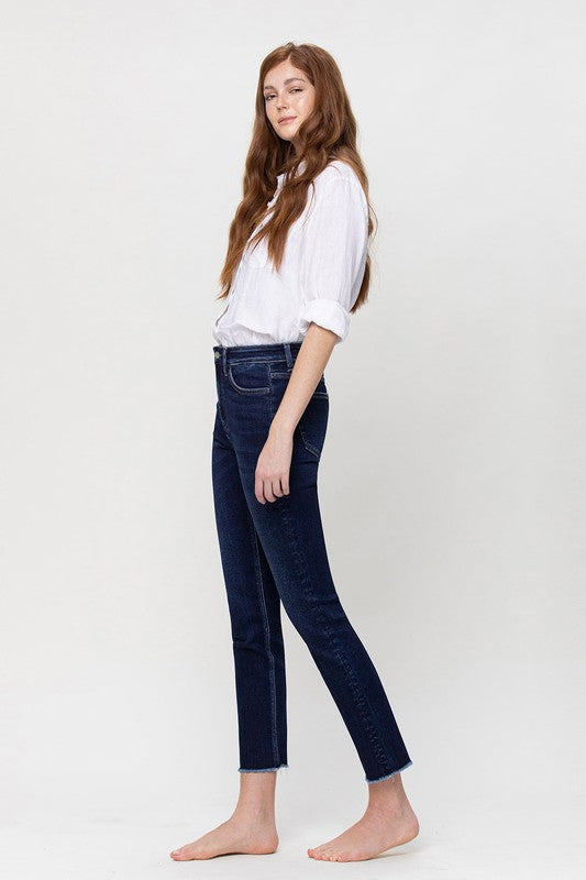 SUPER HIGH RISE STRETCH SLIM STRAIGHT VERVET BY FLYING MONKEY JEANS - Corinne's Boutique