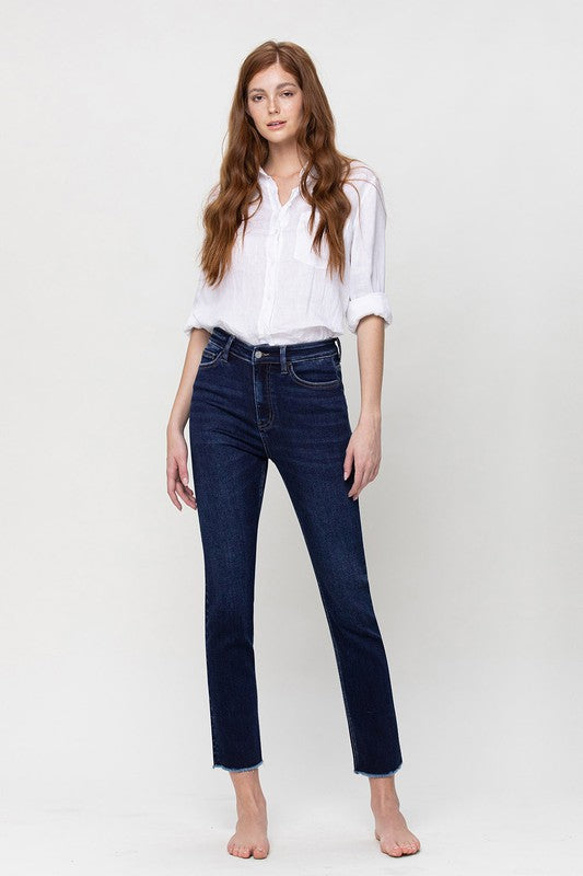 SUPER HIGH RISE STRETCH SLIM STRAIGHT VERVET BY FLYING MONKEY JEANS - Corinne's Boutique