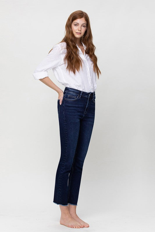 SUPER HIGH RISE STRETCH SLIM STRAIGHT VERVET BY FLYING MONKEY JEANS - Corinne's Boutique