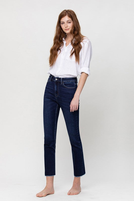 SUPER HIGH RISE STRETCH SLIM STRAIGHT VERVET BY FLYING MONKEY JEANS - Corinne's Boutique