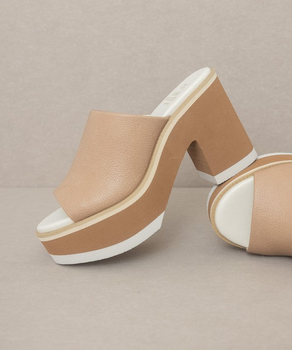 OASIS SOCIETY Maren - Layered Platform Heel Slides - Corinne's Boutique