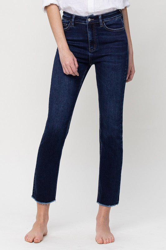 SUPER HIGH RISE STRETCH SLIM STRAIGHT VERVET BY FLYING MONKEY JEANS - Corinne's Boutique