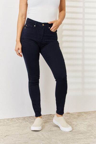 Judy Blue Full Size Garment Dyed Tummy Control Skinny Jeans - Corinne's Boutique