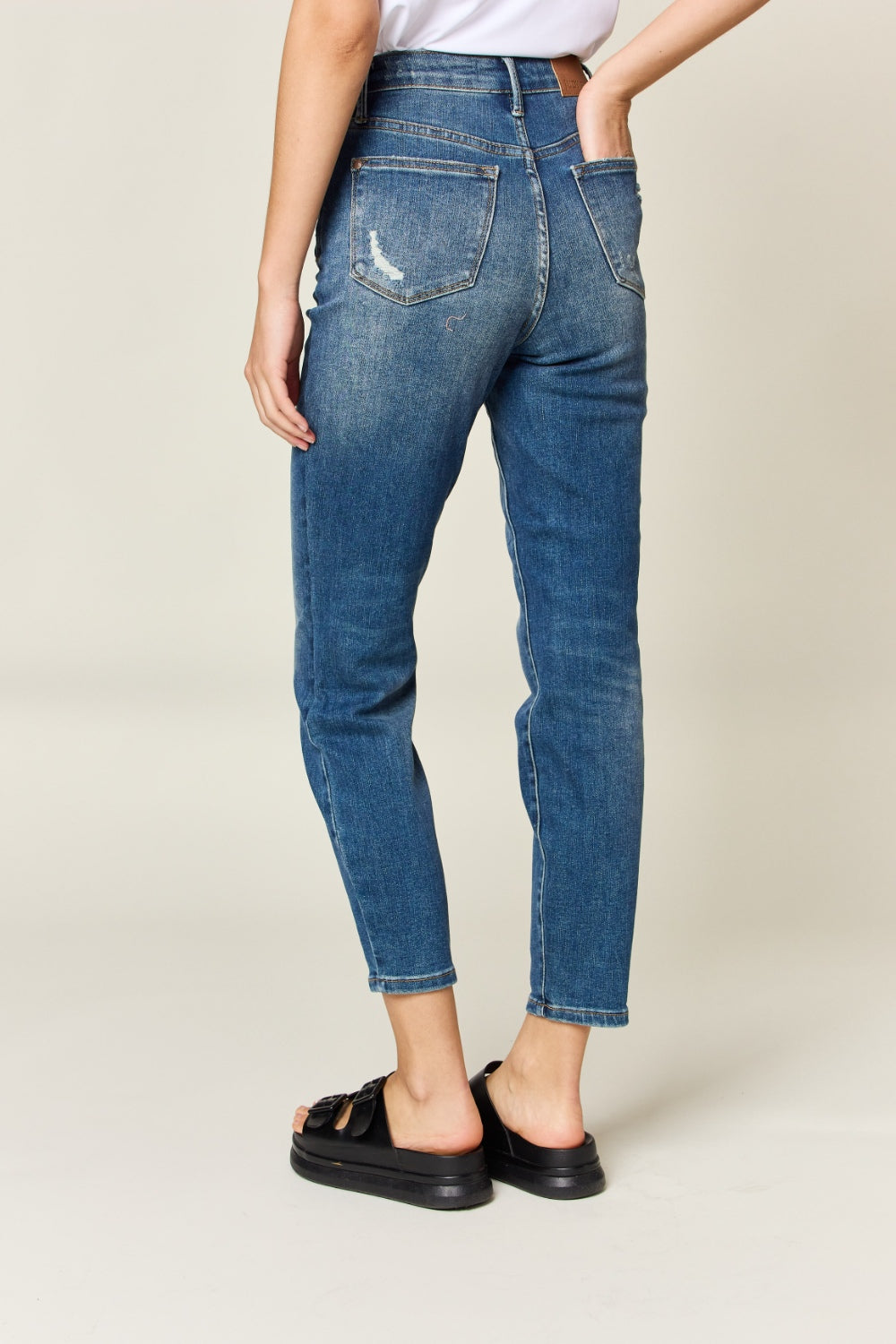 Judy Blue Full Size Tummy Control High Waist Slim Jeans - Corinne's Boutique