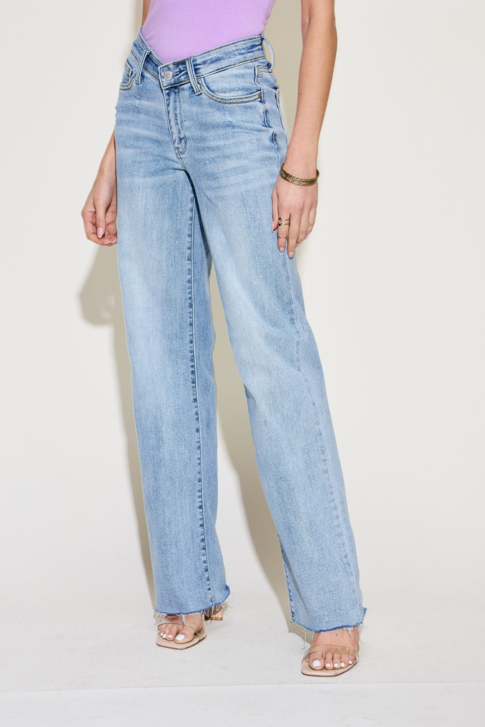 Judy Blue Full Size V Front Waistband Straight Jeans - Corinne's Boutique