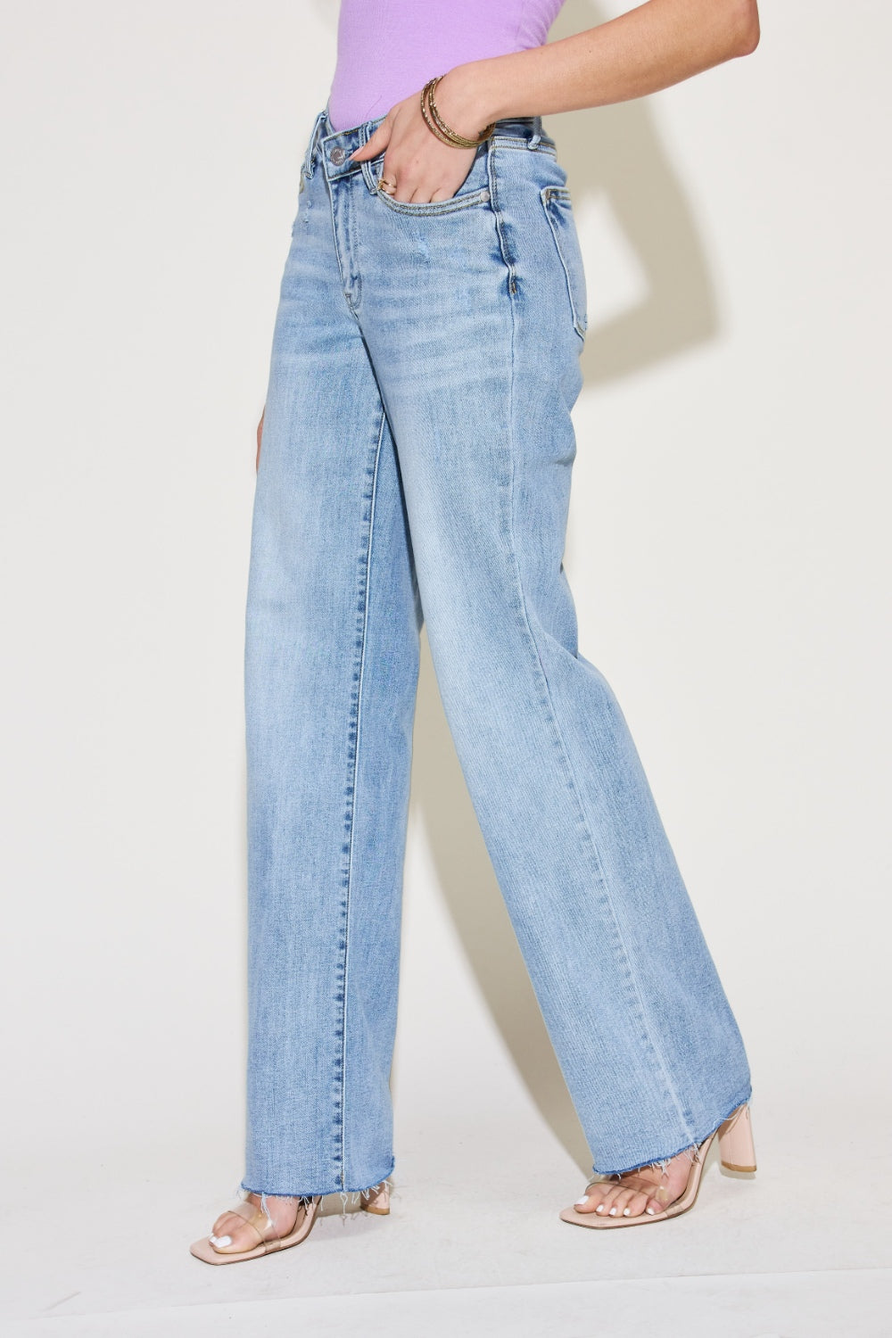 Judy Blue Full Size V Front Waistband Straight Jeans - Corinne's Boutique